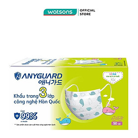 Khẩu Trang Anyguard Baby Cho Trẻ Em 50 Cái/ Hộp