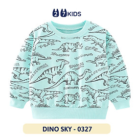 Áo thun nỉ bé trai dài tay 27Kids Forest Kingdom áo nỉ da cá nam cho trẻ từ 2-10 tuổi BLSS9