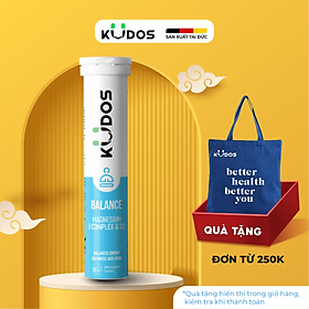 Thực phẩm bảo vệ sức khỏe KUDOS BALANCE MAGNESIUM WITH B VITAMIN COMPLEX & D3 (20 viên/tuýp)