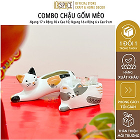 Mua Chậu gốm trồng sen đá mini URSPACE trang trí bàn làm việc góc bếp