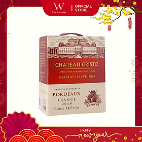 Rượu vang đỏ Chateau Cristo Cabernet Sauvignon Hộp giấy 3 Lít 14,5%