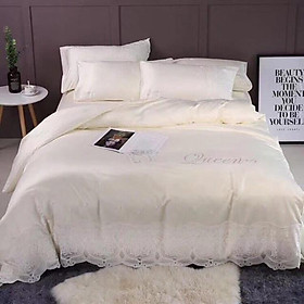 Trọn bộ chăn ga gối lụa queen cao cấp mẫu mới 2019
