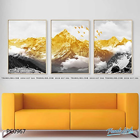 Mua Bộ 3 tranh canvas núi non hùng vĩ