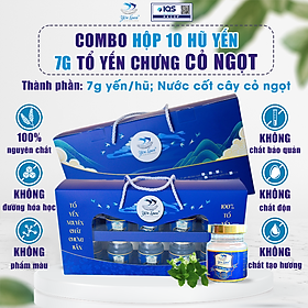 Hộp Yến Chưng Sẵn Yến Loan 10 Hũ 7g Chưng Cỏ Ngọt Không chất Bảo Quản Chăm Sóc Sức Khỏe Cho Mọi Người.