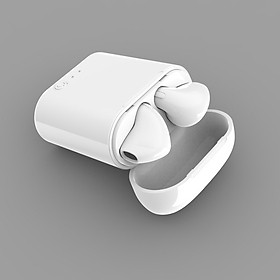 Tai Nghe Nhét Tai Bluetooth Không Dây Mini Kèm Hộp Sạc Cho Iphone Android – Trắng