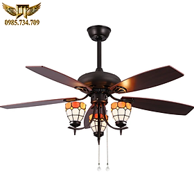 Mua Quạt trần đèn  hiện đại phòng khách  đèn led 3 chế độ sáng điều khiển từ xa chiếu sáng làm mát DDT