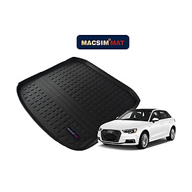 Thảm lót cốp xe ô tô Audi A3 2014- nhãn hiệu Macsim chất liệu TPV cao cấp màu đen