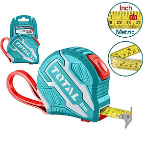 THƯỚC KÉO THÉP NỀN VÀNG 5MX25MM TMT126252 TOTAL -HÀNG CHÍNH HÃNG