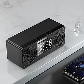 A10 BT loa đa chức năng loa báo thức bằng gỗ loa không dây với FM Radio Bluetooth Loa hỗ trợ TF và USB Disk Màu