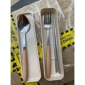 Mua Bộ Muỗng Đũa Cá Nhân Cao Cấp Cho Dân Văn Phòng – Bộ Thìa Dĩa Đũa Inox