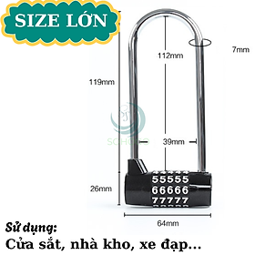 [VIDEO]- Ổ khóa số 5 số đổi mật mã, khóa hành lý, khóa cửa, tủ- CHỌN CỠ- Ổ khóa 5 số hình chữ U, khóa vali, khóa xe không cần dùng chìa- GIAO MÀU NGẪU NHIÊN