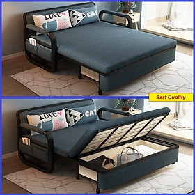 Mua Giường Sofa Thông Minh 2 in 1. Giường Sofa Gấp Gọn Thành Ghế Sofa. Ghế Sofa Giường Đa Năng Có Ngăn Chứa Đồ KT 1m28 x 1m90