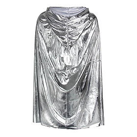 Glitter Cloak Kids's Hooded Cape Wizard Witch Costume Party Fancy Dress
