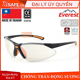 Kính bảo hộ Everest EV303 Kính chống bụi, tia UV, chống trầy xước, chống đọng sương, dùng trong lao động, đi xe máy