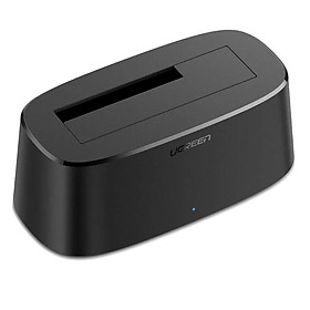 Docking cho ổ cứng SATA ra USB 3.0 hỗ trợ hdd 2.5 3.5 SSD Ugreen 197DH50845CM 1M màu đen hàng chính hãng