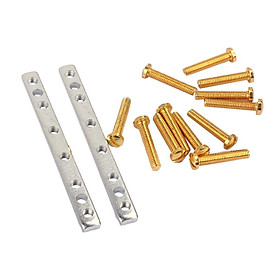 2 Pieces Metal Humbucker Guitar Pickup Spacer with Screws for Electric Guitar Parts