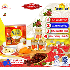 Yến Sào Ensure Nest Chưng Không Đường với 350mg Yến Nguồn Gốc Từ Khánh Hoà ( lốc xách tay hủ / 70ml )