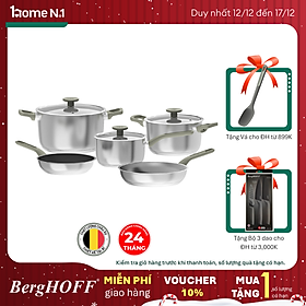 Bộ nồi Berghoff Bolt 5 món có quánh và chảo chống dính 20cm, chảo 24 cm