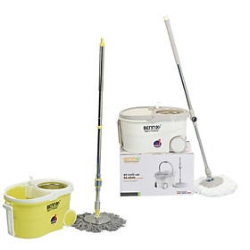 Mua Bộ lau nhà cán Inox 304 Bennix Thái Lan BN-555WA xoay 360 có bánh xe lớn  bảo hành 12 tháng