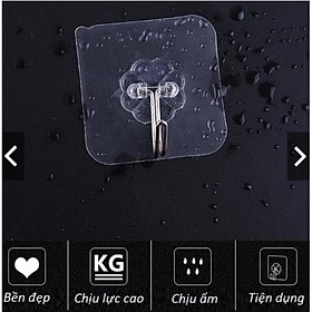 Móc dán tường chịu lực treo quần áo, treo đồ phòng tắm, vật dụng tiện lợi, thông minh, tiết kiệm diện tích