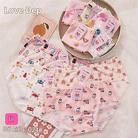 Combo 5 Quần Lót Nữ Su Tăm Nhiều Họa Tiết Love Đẹp 024 – Siêu Mềm, Co Giãn 4 Chiều