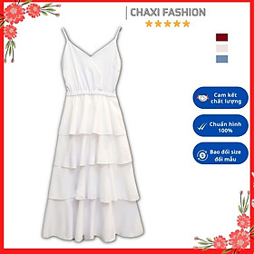 Đầm xòe maxi 2 dây 4 tầng công chúa dễ thương - VN131801