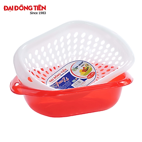 Mua Bộ Thau Rổ Oval Lớn C908-J908  Màu Đỏ