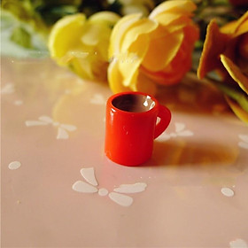 Mẫu mô hình cốc cafe trang trí nhà búp bê, tiểu cảnh, móc chìa khóa, DIY