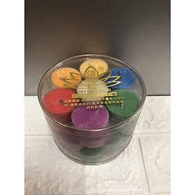 Mua Nến bơ đài loan - 100 viên/hộp - không độc hại - thời gian cháy khoảng 4 tiếng ( nến 5 màu)