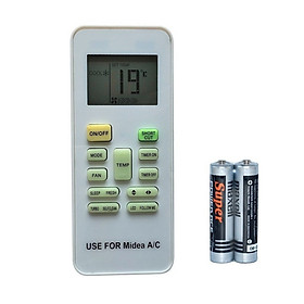 Mua Remote Điều Khiển Dùng Cho Máy Lạnh  Máy Điều Hòa MIDEA RG52A2/BGEF (Kèm Pin AAA Maxell)