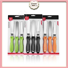 Bộ 3 Dao Chà Láng Mini/spatula trang trí bánh kem