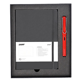 Gift Set Lamy Notebook A5 Softcover Black + Lamy Safari Red - GSNSa005