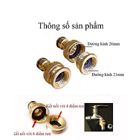 Mua Khớp nối đồng cho vòi nước  máy rửa xe với 2 lớp ren kết nối