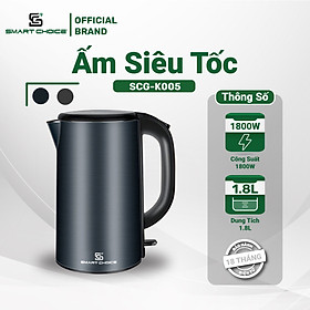 Mua Ấm Siêu Tốc Điện SMARTCHOICE SCG-K005 1.8L 1800W  3 Lớp Cách Nhiệt  Sôi Nhanh BH 18 Tháng Hàng Chính Hãng