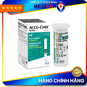 Hộp 25/50 Que Thử Đường Huyết Accu-Chek Active, Nhập Khẩu Chính Hãng Roche