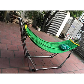 Mua Bộ Võng Xếp Sài Gòn Inox Phi 32 + Lưới Cán Nhựa Có Kèm Gối