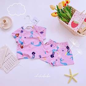 Bộ ngắn tay quần đùi Bozip xinh xắn cho bé gái từ 7-19kg HÀNG LOẠI 1