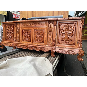 Mua Kệ tivi mẫu hoa lá tây bằng gỗ hương kệ để phòng khách 4 kích thước (FREESHIP 80 KM )