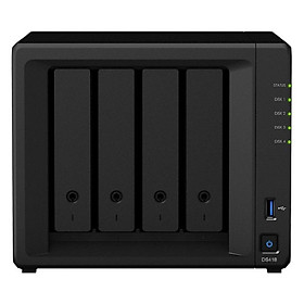 Thiết bị lưu trữ qua mạng - NAS Synology DS418 (Đen) - Hàng chính hãng