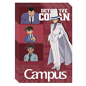 Lốc 5 Cuốn Vở B5S 4 Ly Ngang Campus Conan Kaitou Kid NB-BCKK200 - ĐL 70 (200 Trang) - Mẫu Ngẫu Nhiên