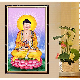 Mua Tranh đá hạt tròn kim cương ABC Nam Mô Dược Sư Lưu Ly Quang Vương Phật-35x50 cm
