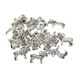 20 Piece Silver Mini Alloy Lion Shaped Charms Pendants DIY Jewelry Making Findings Accessories