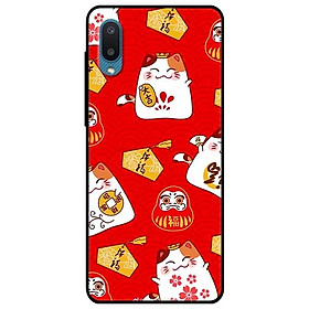 Ốp lưng dành cho Samsung Galaxy A02 mẫu Họa Tiết Mèo Đỏ