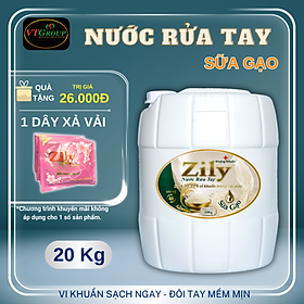 Nước rửa tay Zily can 20kg - Tặng 1 Dây xả vải Zily 10 gói
