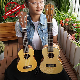 Đàn Ukulele Soprano Chard U-21C, Mặt Đàn Gỗ Vân Sam - Hàng Chính Hãng