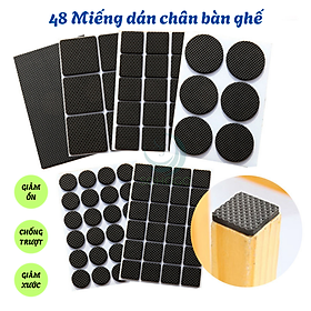 Mua Bộ Lót Chân Nội Thất Đa Năng (48 Miếng) Miếng Lót Êm – Sàn Yên Tĩnh  Nhà Gọn Gàng Bộ Lót Chống Xước Siêu Bám – Chân Bàn Ghế “Không Làm Phiền” Chân Êm Sàn Mượt – Combo 48 Miếng Lót Nội Thất