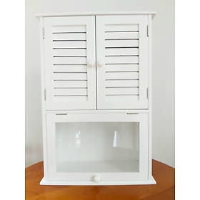 Mua Tủ Thuốc Gỗ Nhiều Màu  Tủ Lưu Trữ Đồ Dùng 2 Cánh Có Hộp Kính Mở Treo Tường - Hàng VN Xuất Khẩu
