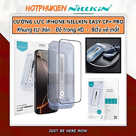 Cường lực Full viền kèm khung cho iPhone 16 Pro Max / 16 Pro / 16 Plus hiệu Nillkin CP+ PRO Phủ Nano, vát cạnh 2.5D, lớp Olephobic - Hàng nhập khẩu - Iphone 16 Promax