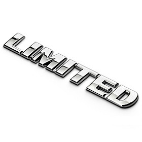 Decal tem chữ Limited inox dán ô tô, xe hơi G40109 kích thước 14×2 cm  
