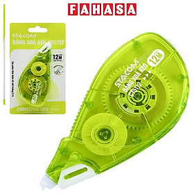Xóa Kéo 5 mm x 12 m - Stacom CT5112 - Màu Xanh Lá